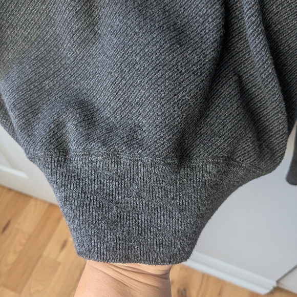 ROBERT GRAHAM 1/4 Zip Gray Crewneck Men Size L 80% Cotton Classic Style - Picture 4 of 10